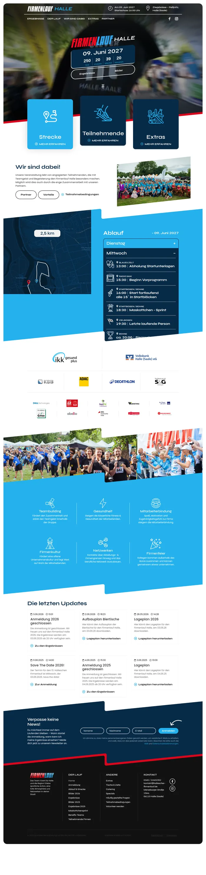 Website Hallescher Firmenlauf