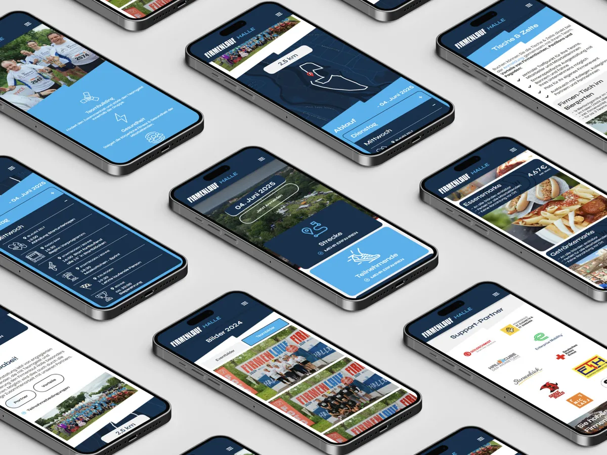 Website Hallescher Firmenlauf