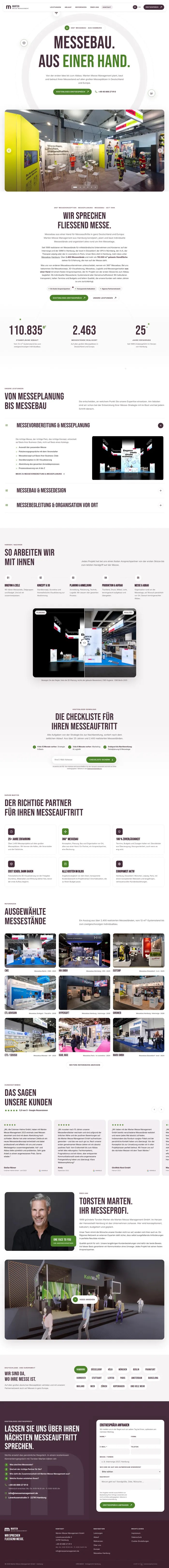 Website Marten Messe Management